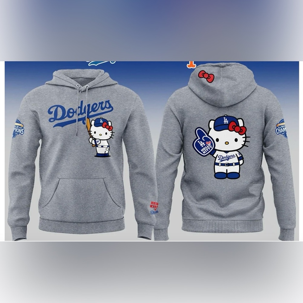 🆕NWT- Hello Kitty X Los Angeles Dodgers Pullover Hoodie- XL